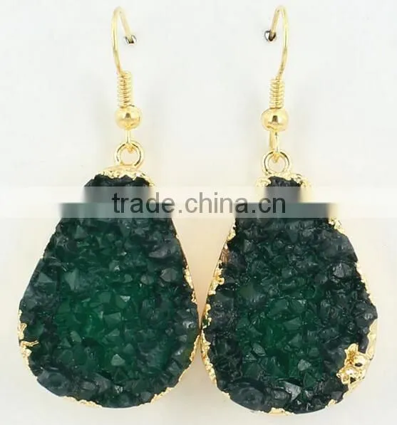 Druzy Pendent Drop Earring photo-5