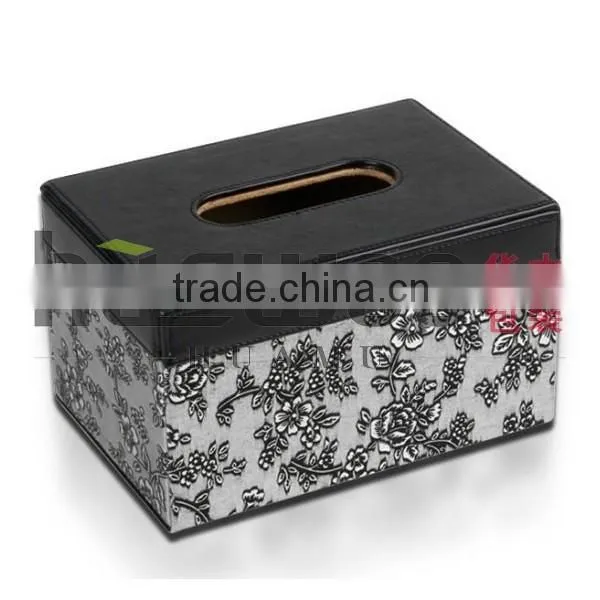 Custom Printed Tissue Box With Leather Cover photo-4