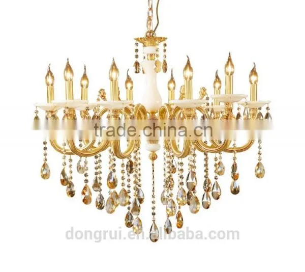 Europe Royal Style Classical Full Copper Baccarat Luxury Decorative Lighting Hotel Chandelier 265-8H photo-2