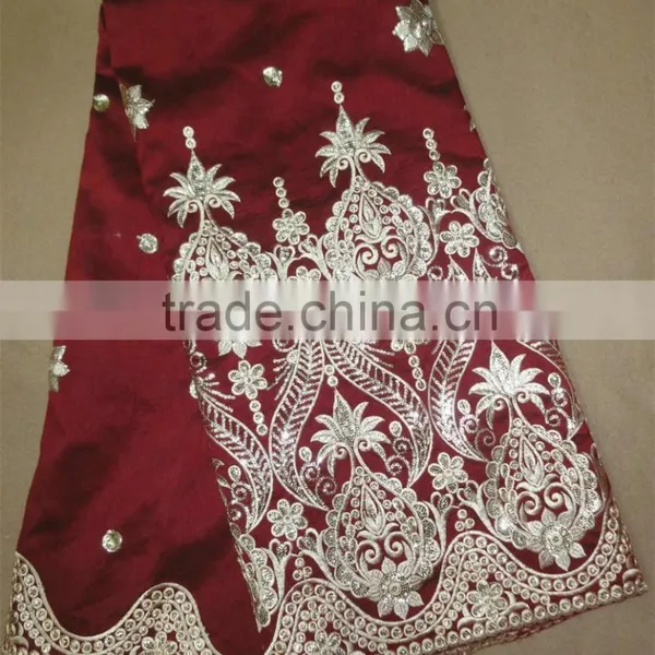 2016 New Arrival High Quality African Raw Silk George for Evening Dress photo-4