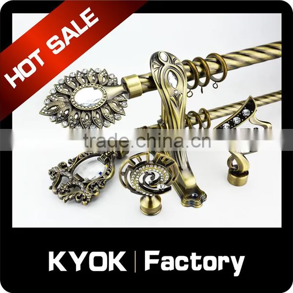 KYOK Home Design Crystal Finials Drapery Rods, Popular Decorative Crystal Curtain Rod Finial Supplier's Choice photo-2