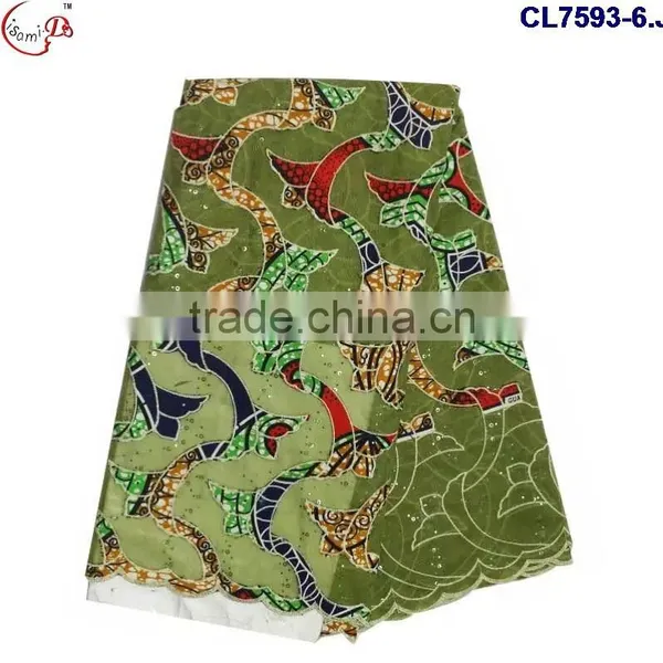 CL7593 Hot Sell Good Quality Soft and Comfortable Wax Lace Fabric for Women photo-6