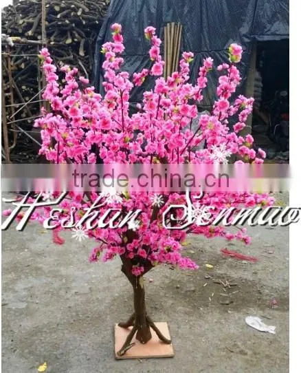 China Manufacturing Plants Artificialpeach Blossom Tree /plastic Peach Tree for Outdoor Decoration photo-3