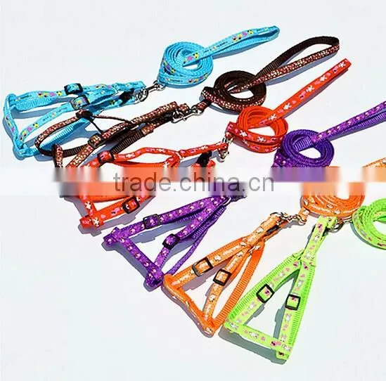 Training Dog Pet Puppy Cat Adjustable Nylon Harness Lead Leash Traction Rope photo-2