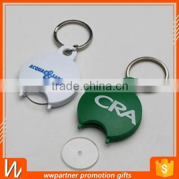 Custom Plastic Shopping Cart Coin Keychain With Custom Logo photo-6