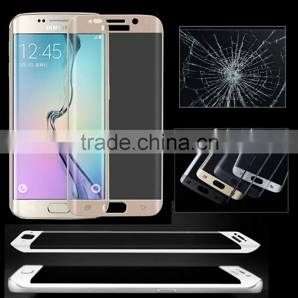 For SAMSUNG GALAXY S6 Edge Screen 3D Curved Tempered Full Cover 9H HD Premium Explosionproof Anti-Scratch Screen Protector photo-4