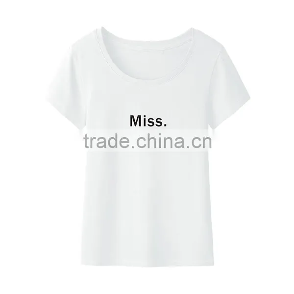 Manufacturer China Custom Women's Clothing Cotton Loose Bluk t Shirt Printing for Sale photo-4