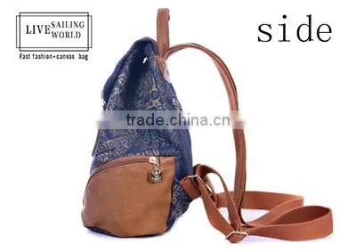 Hottest Vintage Style With Printing Ladies Canvas Backpack photo-3