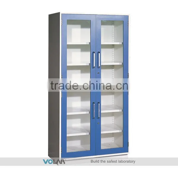 Blue Laboratory Vessel Cabinet Glass Door Laboratory Cabinet