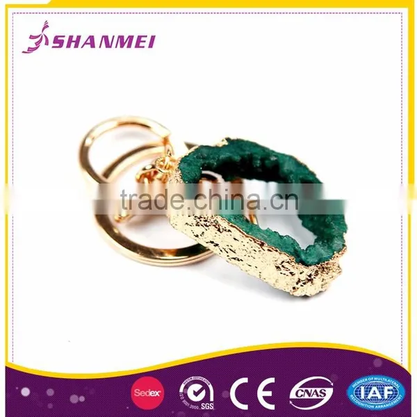 Tested Large Manufacturer Druzy Alloy Cheap Metal Key Ring photo-3