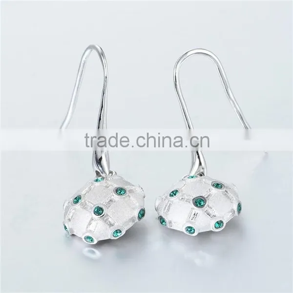 New Design Crystal Drop Dangle Silver Earring photo-4