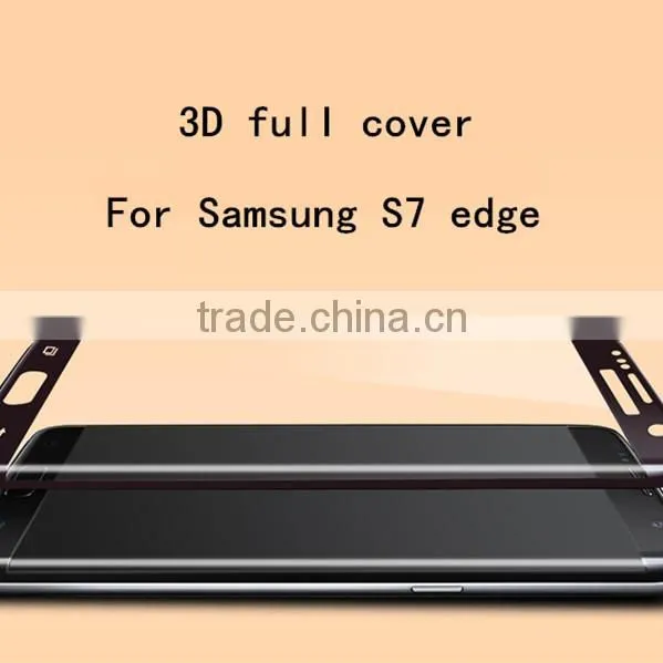 2016 Prefect OEM For Samsung Galaxy s7 Edge Tempered Glass Screen Protector / Full Cover 3D Curved for s7 Edge Glass photo-2