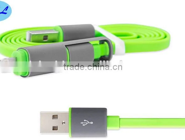 Two-in-one Usb Cable Male to Micro 5pin to I5/I6 photo-2