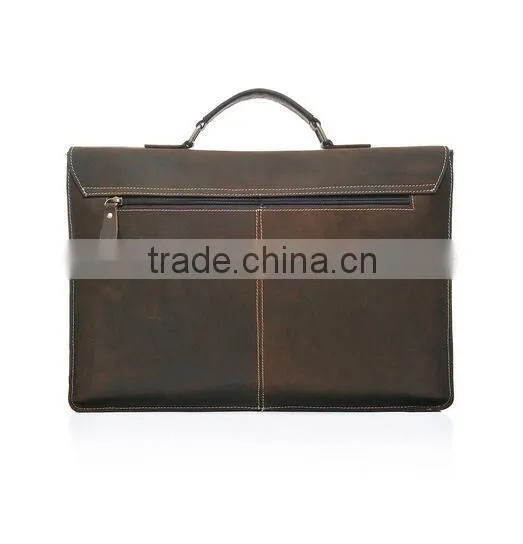 Crazy Horse Genuine Leather Men Messenger Bags Leather Vintage Briefcases Mens Men Genuine Leather Briefcase photo-5
