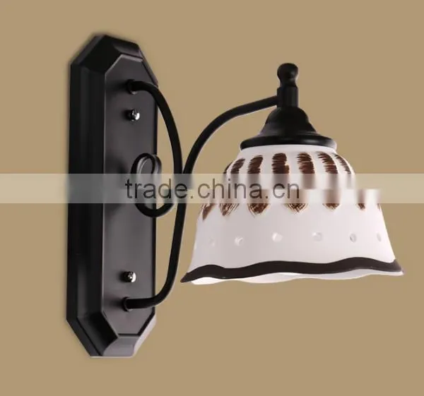 European Style Metal Interior Decoration Glass Wall Lamp photo-2