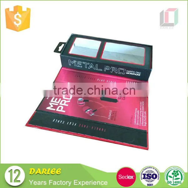Recyclable Custom Logo Printed Magnet Earphone Packaging Box With Flip Lid photo-5