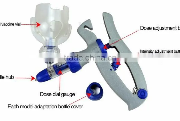 5ml animal pet adjustable insert bottle continuous syringe tool Insert a bottle of veterinary vaccine Chicken farm equipment