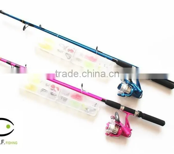 2016 wholesale light action fishing rod with LED flashing reel spinning fishing combo