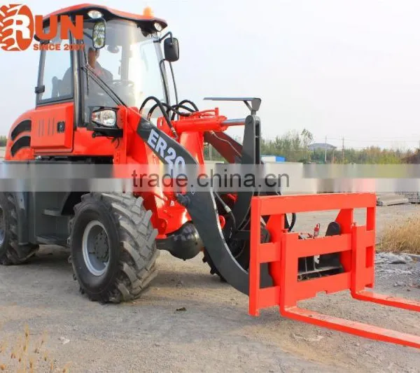 EVERUN Brand 2 Ton Small Front End Type Wheel Loader With Wooden Forks photo-5