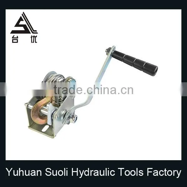Manufacturing 1200lbs Galvanized Mechanical Pickup Winch With Wire Rope photo-3