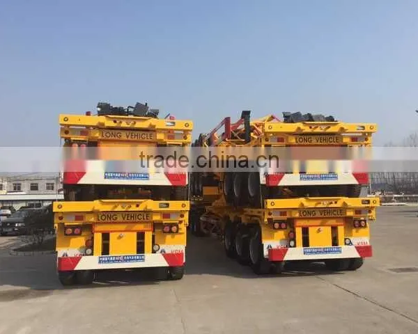 Frame Chassis Manufacturer 3 Axles 40ft Skeleton Trailer/skeletal Container Semi Trailer for Sale photo-5