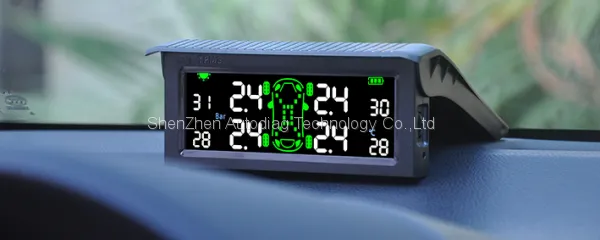 vchecker Солнечная беспроводная система T501 контроля давления воздуха в шинах автомобиля TPMS + 4 внутренних датчика photo-5