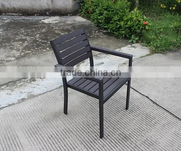 Elegant Modern Plastic Wood Dining Set photo-5
