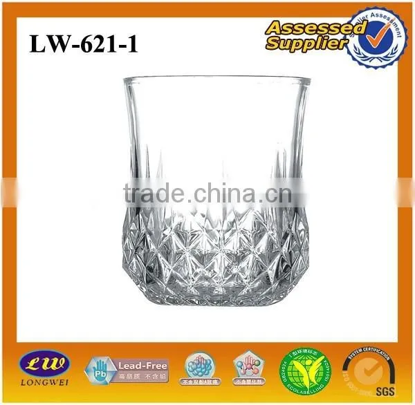 Machine Made Carved Glass Cup/diamond Glass Cup/cheap Glass Cup photo-2