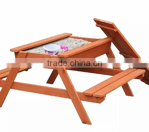 Large Outdoor Wooden Sandpit With Lid photo-2