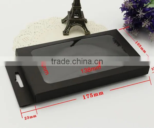 Black Cardboard Packaging Box,Spot PVC Window Paper Packaging for Phone Case photo-4