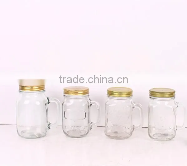 20oz Clear Glass Mason Jar With Handle