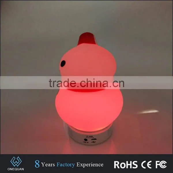 2017 New Wireless Snowman Shape Bluetooth Speaker With Color Changing Mood Light photo-3