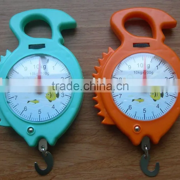 Hanging Portable Logo Printed Plastic 10kgs Spring Scale