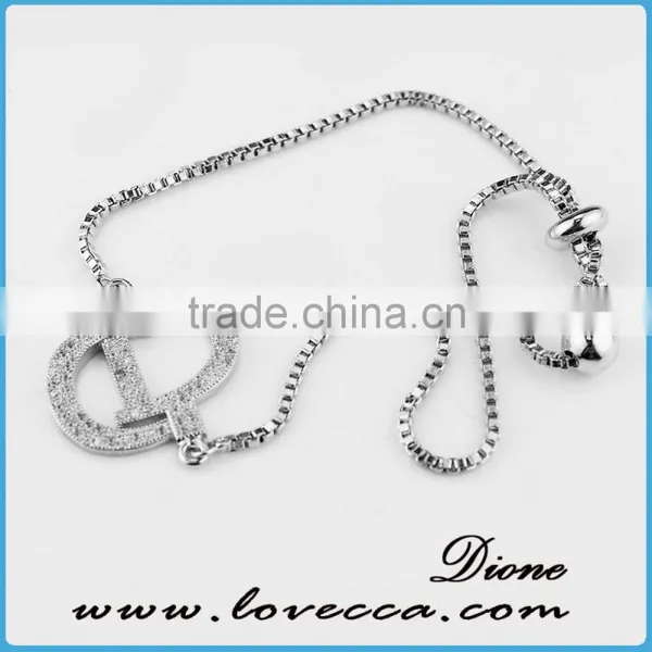 Micro Pave Jewelry Bracelet Little Bear Charm Silver Zircon Bracelet photo-3
