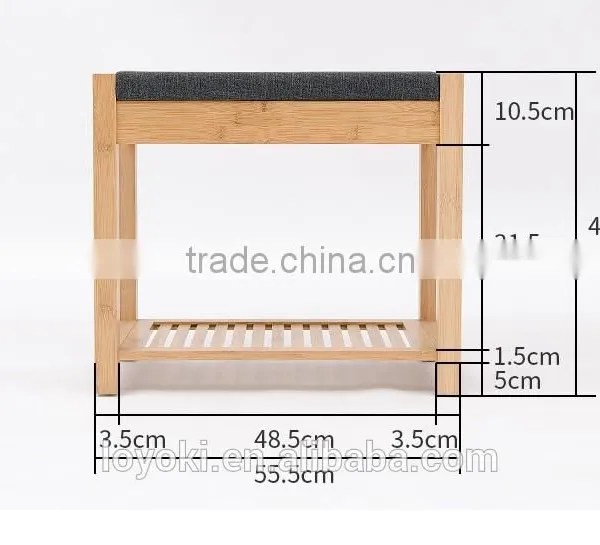 Bamboo Shoe Storage Natural Bamboo Shoes Rack With Tatami Shoe Bench With Drawer Organizers photo-6