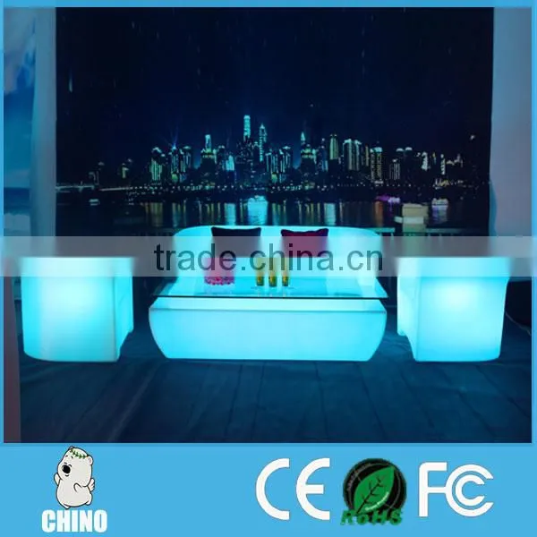 Big LED Lounge Table With Sofa for Lounge Room Nightclub Bar photo-2