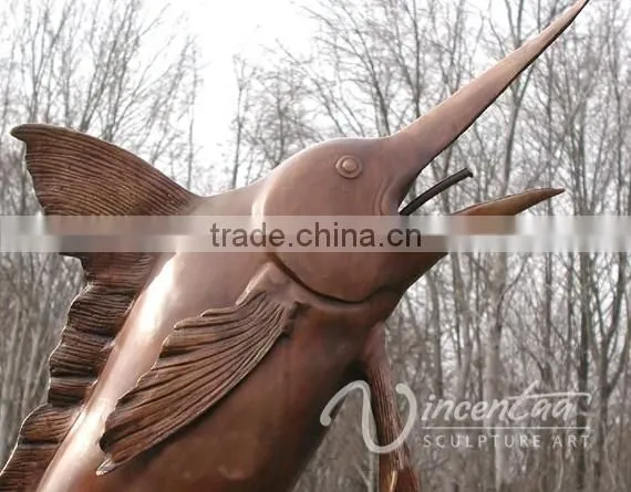 Art Garden Decor Bronze Singal Marlin Fountain for Hot Sale photo-2