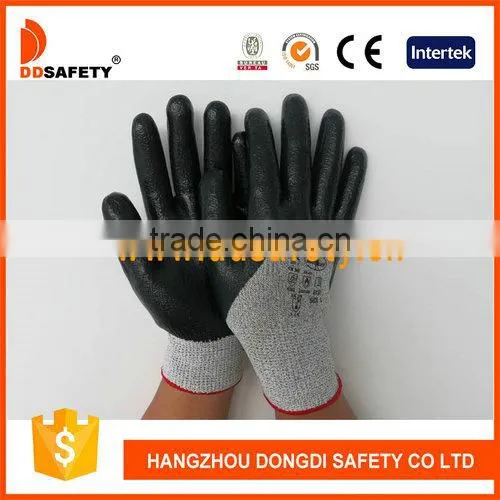 DDSAFETY Gold Supplier China Black Nitrile 3/4 Coated On Palm photo-3