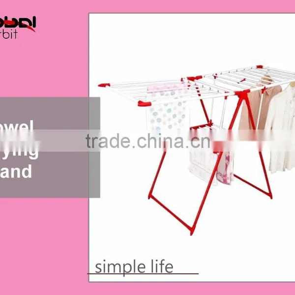 Home Furniture Durable Foldable Clothes Drying Rack With Towel Hanger Rail photo-2