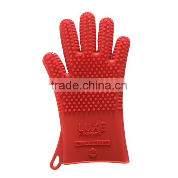 2016 Hot Selling FDA Grade Kitchenware Baking Silicone Oven Mitt Microwave Oven Gloves photo-3