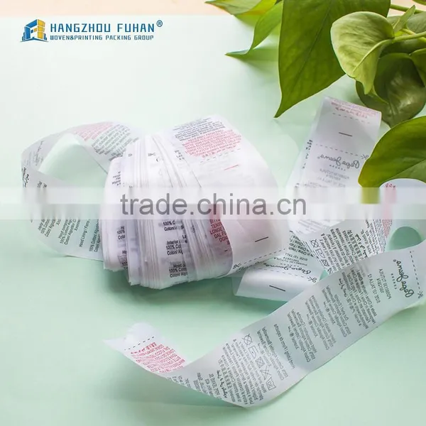 China Factory Custom Clothing Printed Care Labels photo-5
