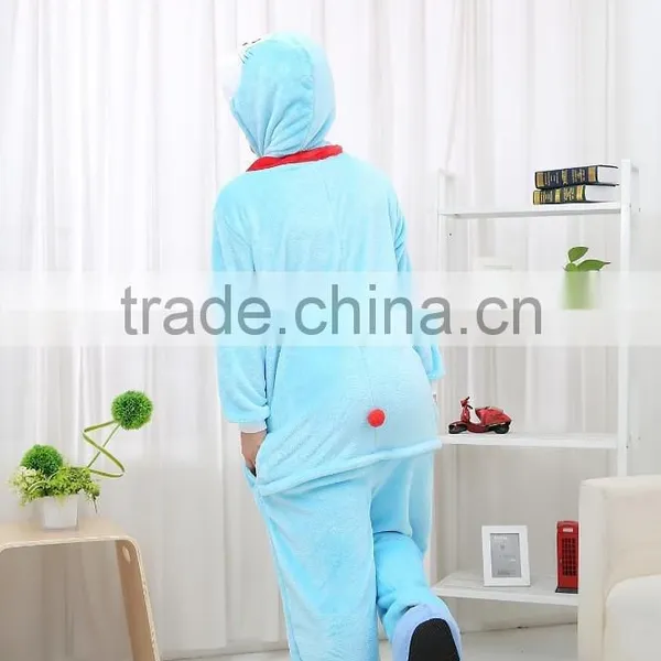 Flannel Cartoon Adult Animal Jumpsuit Animal Pajamas Jumpsuit Doraemon Design photo-2