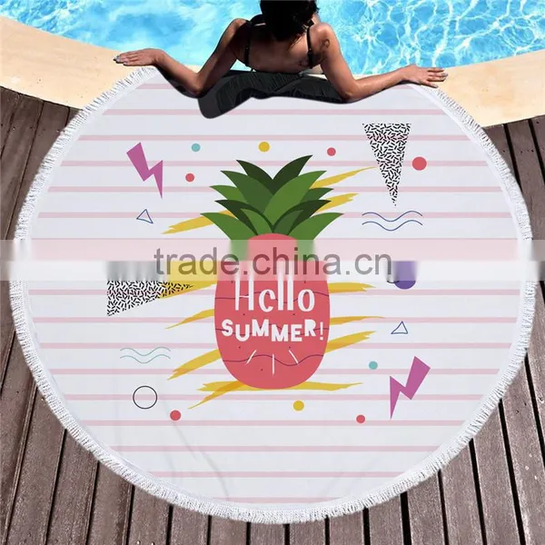 2017 Custom Printed Adult Round Beach Towel New Design Popular and Fashion photo-5