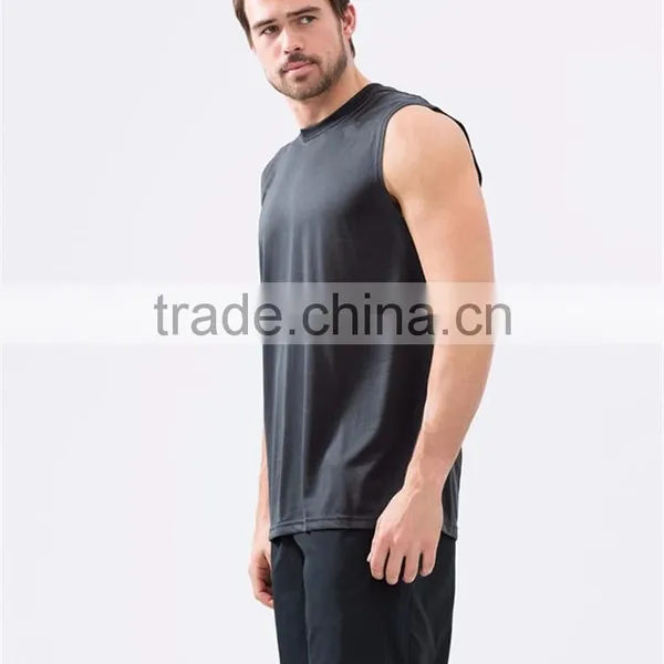 Black Athletic Men's Tank Top Gym photo-2