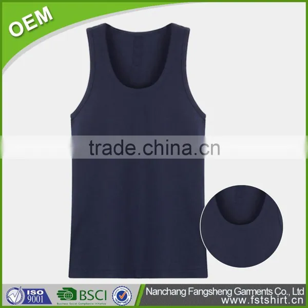 Hot New Products for 2016 100% Cotton Multicolor Men's Sport Vest, Tank Top, China Bulk Wholesale Clothing photo-4
