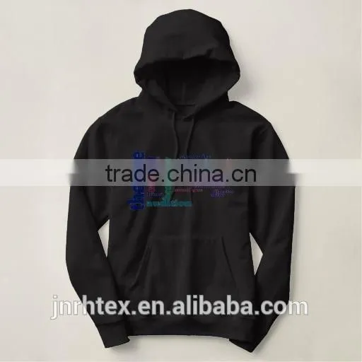 New Style Design Custom Print Solid Color Long Sleeve Hoodie Men photo-4
