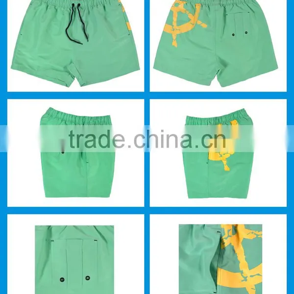 Microfiber Brushed Polyester Fabric Blank Board Shorts Wholesale Plastisol Print photo-4