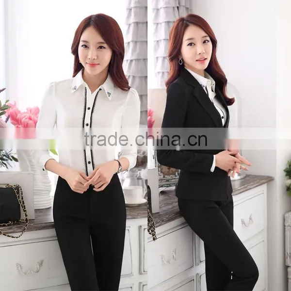Ladies Office Uniform Designs Hotel Uniforms for Women Pants and Blouse photo-2