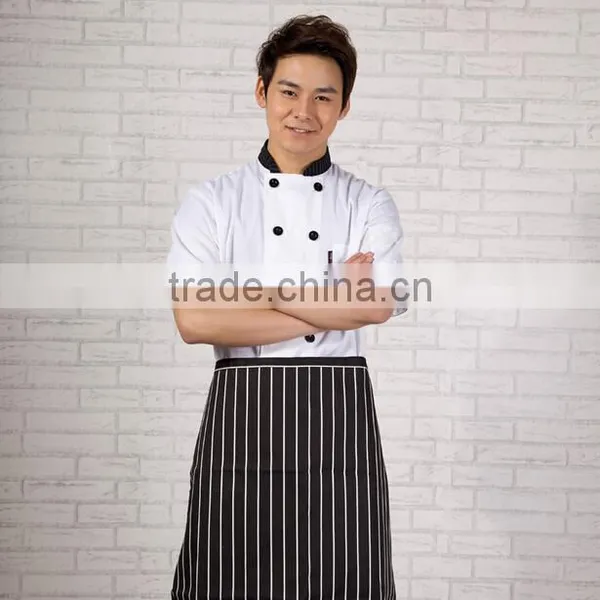 Custom Classic White Cook Restaurant Bakery Bar Kitchen Workwear Chef Coats Wholesale photo-2