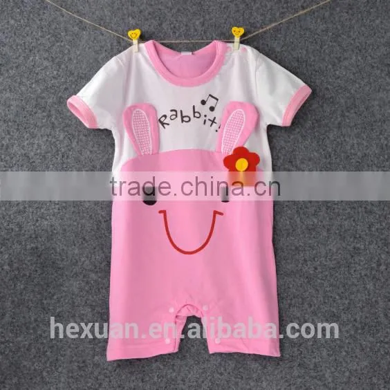 Newborn Girl 100% Pure Cotton Romper Short Sleeve Baby Jumpsuit photo-2